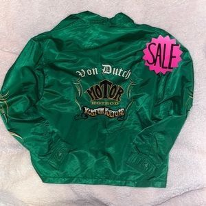 ♦️SOLD♦️VON DUTCH KUSTOM KULTURE HOTROD WOMENS WINDBREAKER SIZE M